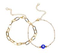 LIFKOME Adjustable Evil Eye Bracelet for Women Teens Stainless Steel Wrist Jewelry with Unique Eye Charm Minimalist Style Wristband Gift