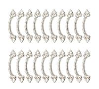 LIFKOME Alloy Vintage Cabinet Knobs 20Pcs Tiny Pull Handles for Jewelry Boxes Silver 47X14Mm Antique Decorative Drawer Hardware
