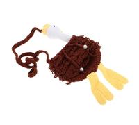 LIFKOME Animal Shape Crocheted Bag Handmade Shoulder Phone Bag for Women Crossbody Woven Purse Mini Coin Pouch Fashion Accessory