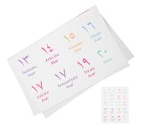 LIFKOME Arabic Number Educational Poster 30x40cm Colored Preschool Learning Wall Chart for Kids Early Education Classroom and Bedroom Decor