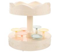 LIFKOME Automatic Beige with Cupcake Stand Music Display Rotating