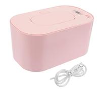 LIFKOME Baby Diaper Wipe Warmer USB Portable Wet Tissue Heating Case Adjustable Temperature Pink for Travel and Home Use
