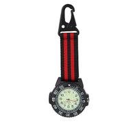 LIFKOME Backpacker Clip Watch Digital Dial Watch Simple Design Zinc Alloy Glass Plastic Nylon Lightweight Good Stability Outdoor Mountaineering 5.19X1.89X0.39In