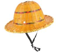 LIFKOME Bamboo Woven Construction Hard Hat with Full Brim for Summer Sunscreen Impact Resistant Safety Helmet for Outdoor Workers Breathable Industrial Protective Headwear