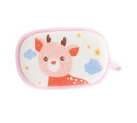 LIFKOME Bath Sponge Soft Cartoon Newborn Exfoliating Scrubber Gentle for Sensitive Skin with Anti-Dropping Strap Suitable for Bathing and Skin Cleansing
