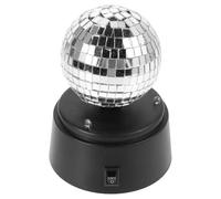 LIFKOME Battery Operated LED Globe Table Lamp Rotating Mirror Ball, Portable Strobe Light for KTV Bars and Party Rooms, Glass Reflective Desk Lamp for Indoor and Outdoor Use