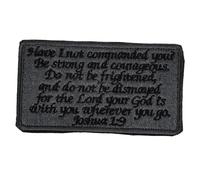 LIFKOME Bible Sayings Embroidery Patch DIY Clothes Sewing Ornament Skin-Friendly Badge for Repair and Decoration Bags Hats Shoes and Socks Gray-Black