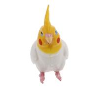 LIFKOME Birds for Realistic Cockatiel Simulation Ornament Decor Simulated Small Realistic Bird Artificial Cockatiel Figurine Parrot Animal Parrot White Pvc