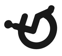 LIFKOME Black Acrylic Disabled Wheelchair Restroom Sign with Sl inish Lightweight Design Large Enough to Be Seen for Public Places and Restaurants