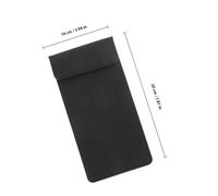 LIFKOME Black Leather Restaurant Check Holder Writing Board Server Guest Check Pad for Hotels and Cafes Textured Folder for Menu and Receipt Organization