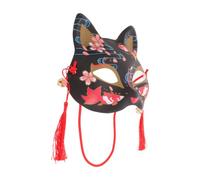 LIFKOME Black Lightweight Plastic Masquerade for Women with Elegant Oriental Design, Comfortable Half Face Eye Mask for Themed Celebration and Carnival