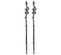 LIFKOME Black Snake Hair Chopsticks 2Pcs Rhinestone Hair Sticks for Women Suitable for Cosplay and Everyday Hairstyles