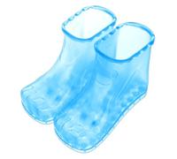 LIFKOME Blue Foot Bath Shoes for Soaking and Washing Pedicure Boots with Comfortable Design Easy to Clean Plastic Foot Soaking Tub for Home Spa and Massage Small High