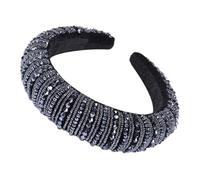 LIFKOME Blue Simulated Crystal Wedding Hair Hoop with Glittering Decoration and Attractive Design, Delicate Headband for Brides and Bridesmaids at Banquet and Engagement Parties