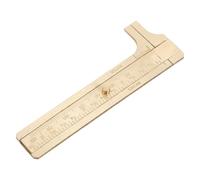 LIFKOME Brass Vernier Caliper 80Mm Dual Scale Pocket Measuring Tool for Jewelry and Watches, Mini High Precision Manual Caliper Gauge for Machinists and Small Object Measurement