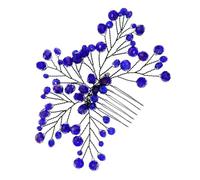 LIFKOME Bride Hair Comb Hair Insert Comb Blue Zinc Alloy Well-processed Teeth Easy to Wear Features for Brides and Bridesmaids Beautiful Chic Decor for Prom and Birthday