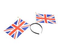 LIFKOME British Flag Festival Headband Spring Hair Clasp Decorative Headpiece for Patriotic Party Events Cloth and Abs Material Accessories