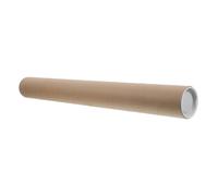 LIFKOME Brown Kraft Paper Mailing Tube with Cap, Round Cardboard Poster Storage Tube for Crafts and Documents, Protective and Versatile Use for Shipping and Storage