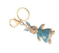 LIFKOME Bunny Rabbit Keyring Charm Diamond-Decorated Cute Keychain for Rabbit Year