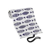 LIFKOME Canvas Roll Pencil Case Organizer with Slots Portable Cartoon Saury Pattern Pencil Storage Wrap and Sketching Supplies Space-Saving Stationery Roll-up Pouch for Artists and