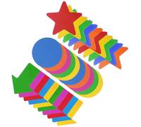 LIFKOME Carpet Markers Creative Shape 30pcs Wear-resistant Nylon Interesting Carpet Spots Random Color for Kindergarten and Classroom Use and Early Childhood Education