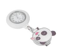 LIFKOME Cartoon Bear Nurse Pocket Watch Retractable Clip-on Design Stretchable Hanging Watch for Nursing Staff