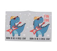 LIFKOME Cartoon Dinosaur Organizer Pu Travel Holder for Easy Document Storage Compact Id Cards Pouch Travel Accessory for Families and Friends