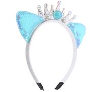 LIFKOME Cat Ear Hairband and Mermaid Shell Headband Sequin Crown and Flower, Children’s Animal Ear Headwear for Costume Parties and Festivals, Boys and Girls’ Cosplay Accessory