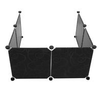 LIFKOME Cat Litter Box Enclosure Privacy Protector, Black Plastic Splash Guards, Protects Corner Walls, Home Use for Pet Owners