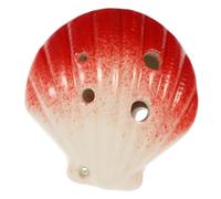 LIFKOME Ceramic Cartoon Shell Ocarina for Beginners Practice Wind Instrument Creative Musical Adults Portable Red Tone