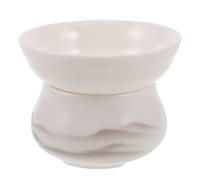 LIFKOME Ceramic Tea Infuser Strainer with Fine Mesh Filter and Porcelain Stand White Porcelain Leaf Tea Filter Easy Clean Precision Filtration for Clear Pure Taste