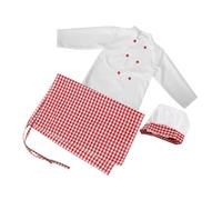 LIFKOME Chef Costume for Role Play and School Plays Breathable Long Sleeve Pink Outfit for Birthday Parties and Pretend Cooking Comfortable Baking Apron and Performance Clothing