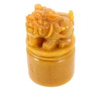 LIFKOME Chinese Seal Stone Chop Stamp with Pixiu Engraving, Natural Tianhuang Shoushan Stone, Blank DIY Carving Seal for Calligraphy and Art Crafting, Traditional Chinese Style