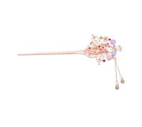 LIFKOME Chinese Tassel Hair Stick Sturdy Alloy Hair Pins Flowers Decorative Pin for Bridal Traditional Accessories
