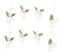 LIFKOME Christmas Angel Pendant 8pcs Hanging Decorations 2pcs Xmas Tree Ornaments Holiday Hanging Decor for Christmas Tree