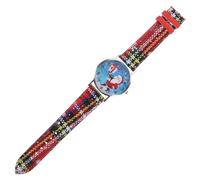 LIFKOME Christmas Santa Claus Women’S Watch with Shiny Diamond Dial, Bright Leather Strap, Quartz Movement, Holiday Wristwatch Gift for Christmas Season