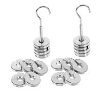 LIFKOME Chromium-plated Slotted Weights with Hanger for Laboratory Use Metal Construction Precise Calibration Compact Design for Experiments and Jewelry Making