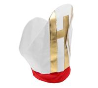 LIFKOME Clergy Hat for Halloween Priest Costume Unisex Catholic Cardinal Miter Headgear with Vivid Colors and Design for Nativity Pageants Biblical Role Play and Religious Cosplay