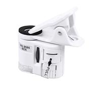 LIFKOME Clip-on Microscope 60x Magnification Portable with LED White/Purple Light Compatible with Smartphones Focus Adjustment Bill Detection Function