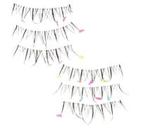 LIFKOME Colorful Love False Eyelashes Cosplay Eyelashes for Halloween Fairy Lashes Heart Shape for Stage Performances and Parties