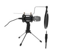 LIFKOME Computer Microphone Tripod Stfor Podcast Recording Compatible Mobile Phone for Live Broadcasting and Online Classes