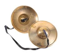 LIFKOME Copper Cymbal Bell Hand Percussion Instrument with Delicate Pattern and Portable Design for Meditation and Music, Lightweight Tibetan Sound Bell Not Easy to Break Or Rust,