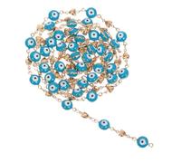 LIFKOME Copper Evil Eye Heart Cable Chain for Jewelry Making Chain with Color Retention for DIY Necklace Bracelet Accessories Multifunctional Fashion Jewelry Findings