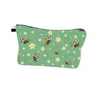 LIFKOME Cosmetic Bag Bees Print Multipurpose Female Toiletry Pouch for Travel Makeup Storage Bag for Toiletries The Go