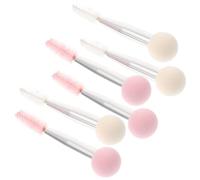 LIFKOME Cosmetic Bristles 6pcs with Tube Brush Set Aluminium Dual-ended Makeup and Nylon Multi-functional Sponge Brush for Applying Eyebrows and Eyelashes, for Beauty and Personal Care