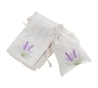 LIFKOME Cotton Lavender Sachet Bags 10 Pieces Drawstring Empty Pouches for Home Decor and Storage, Portable Small Bags for Dried Flowers and Herbs