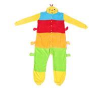 LIFKOME Cozy Caterpillar Plush Onesie Pajamas for Adults Flannel Halloween Loungewear Jumpsuit for Couples Soft Cartoon Sleepwear for Relaxing and Casual Homewear Multi