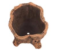 LIFKOME Creative Cement Tree Root Planter Box, Retro Faux Driftwood Succulent Pot, Multi-Functional Storage Holder for Office Desk and Home Decor