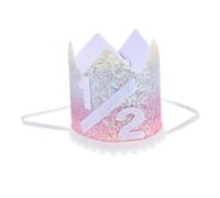 LIFKOME Creative Half Birthday Party Crown Hat Non Woven Cloth Decorative Birthday Prop for Year Celebration and Fun Photo Sessions