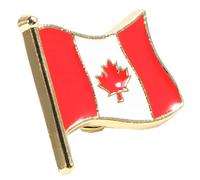 LIFKOME Creative National Flag Metal Brooch Pin for Clothes Decoration Red and White Canada Badge with Sturdy Pin Unisex Fashion Accessory for Festivals Birthdays and Casual Wear